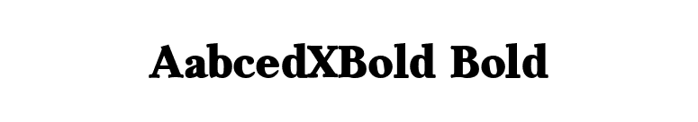AabcedXBold Bold font preview