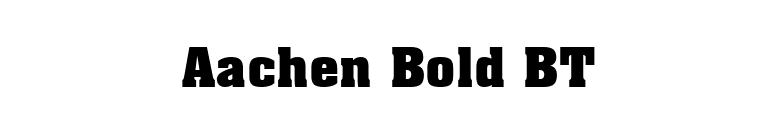 Aachen Bold BT font preview