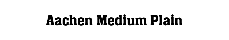 Aachen Medium Plain font preview
