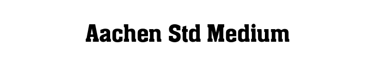 Aachen Std Medium font preview
