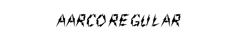 Aarco Regular font preview