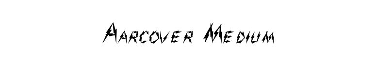 Aarcover Medium font preview