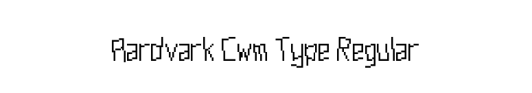 Aardvark Cwm Type Regular font preview