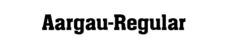 Aargau-Regular font preview