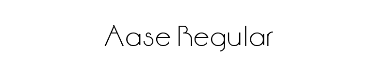Aase Regular font preview