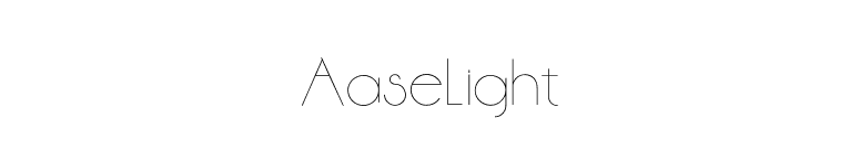 AaseLight font preview