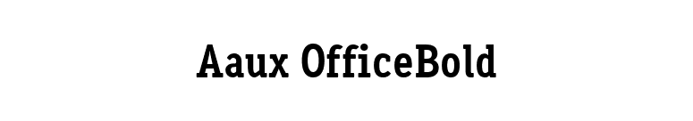 Aaux OfficeBold font preview
