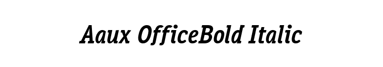 Aaux OfficeBold Italic font preview