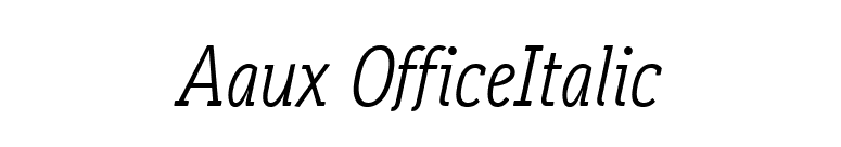 Aaux OfficeItalic font preview