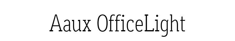 Aaux OfficeLight font preview