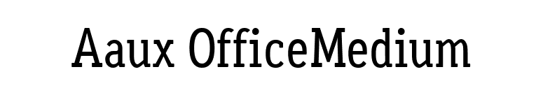Aaux OfficeMedium font preview