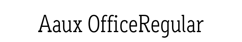 Aaux OfficeRegular font preview