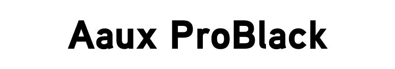 Aaux ProBlack font preview