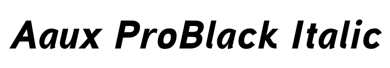 Aaux ProBlack Italic font preview