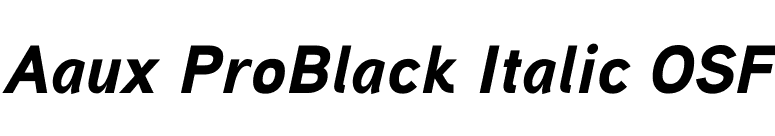 Aaux ProBlack Italic OSF font preview