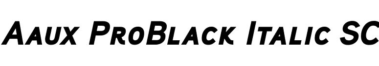 Aaux ProBlack Italic SC font preview