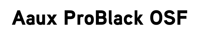 Aaux ProBlack OSF font preview
