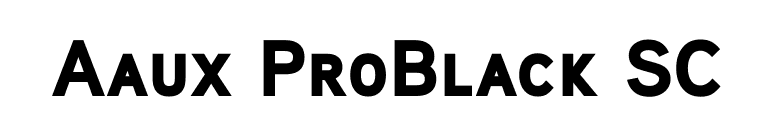 Aaux ProBlack SC font preview