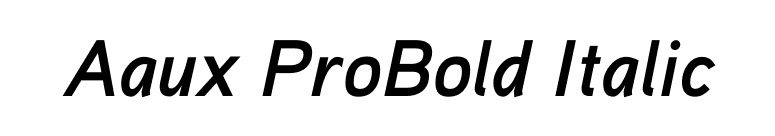 Aaux ProBold Italic font preview