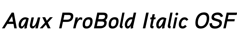 Aaux ProBold Italic OSF font preview