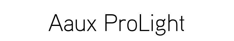Aaux ProLight font preview