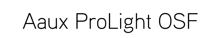 Aaux ProLight OSF font preview