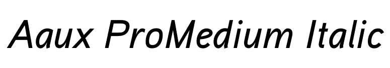 Aaux ProMedium Italic font preview