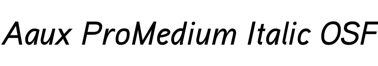 Aaux ProMedium Italic OSF font preview