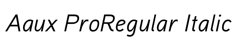Aaux ProRegular Italic font preview