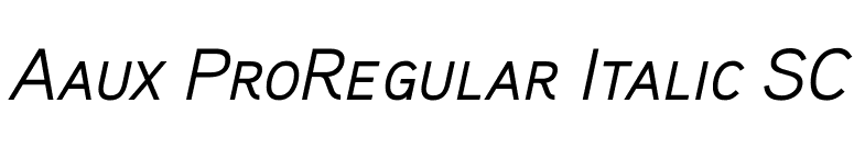 Aaux ProRegular Italic SC font preview