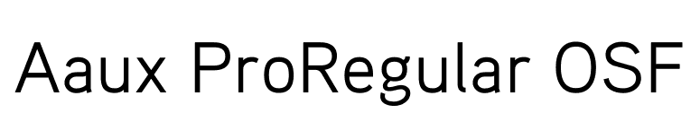 Aaux ProRegular OSF font preview