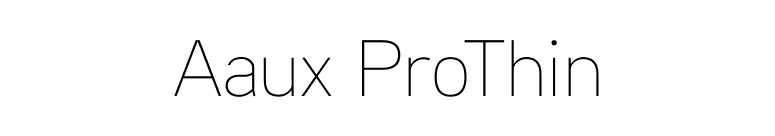Aaux ProThin font preview