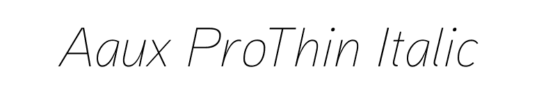 Aaux ProThin Italic font preview