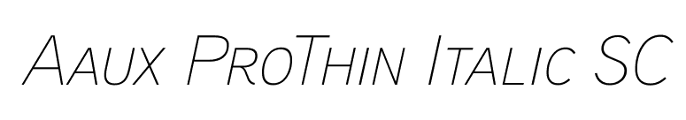 Aaux ProThin Italic SC font preview