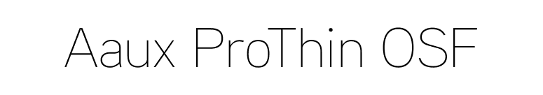 Aaux ProThin OSF font preview