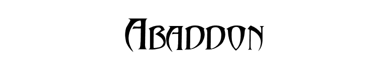 Abaddon font preview