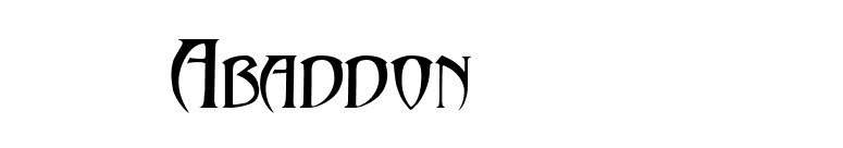 Abaddonâ„¢ font preview