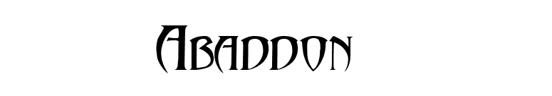 Abaddon™ font preview