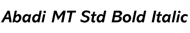 Abadi MT Std Bold Italic font preview