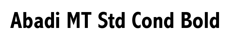 Abadi MT Std Cond Bold font preview