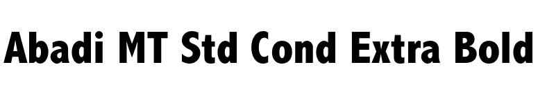 Abadi MT Std Cond Extra Bold font preview