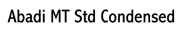 Abadi MT Std Condensed font preview