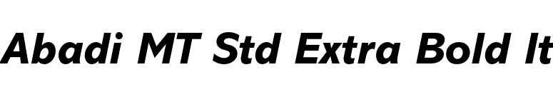Abadi MT Std Extra Bold It font preview