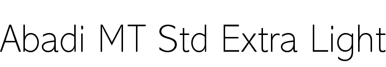 Abadi MT Std Extra Light font preview