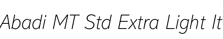 Abadi MT Std Extra Light It font preview