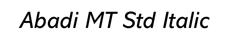 Abadi MT Std Italic font preview