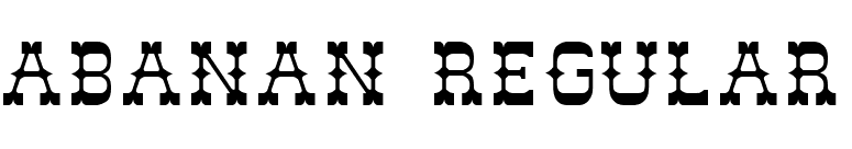 ABANAN Regular font preview