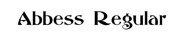 Abbess Regular font preview