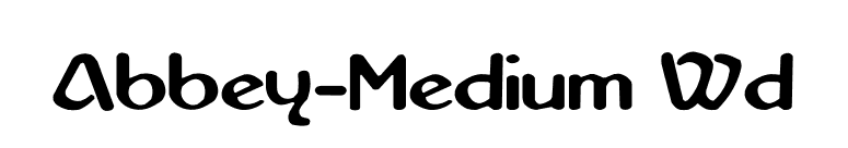 Abbey-Medium Wd font preview