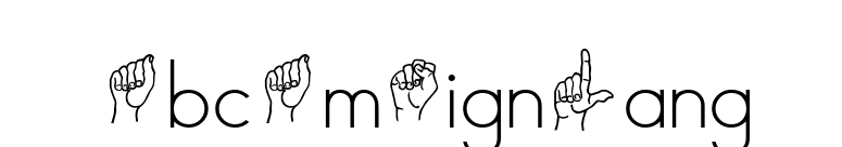 AbcAmSignLang font preview